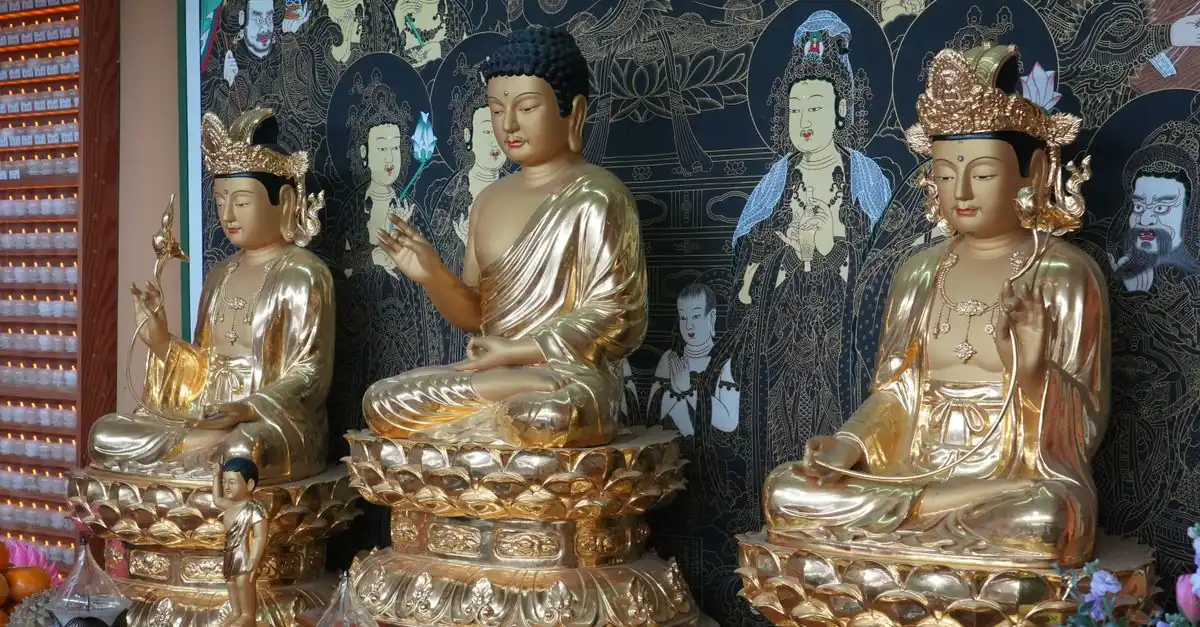 リビングの上置き仏壇と和室の台付き仏壇を部屋別に見比べる様子