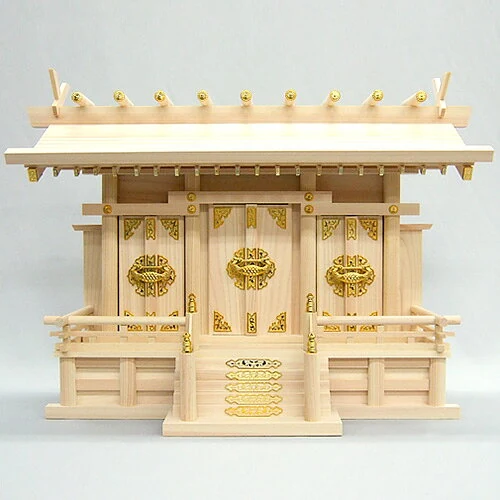神棚 通し屋根三社 中 高さ42cm×巾57cm