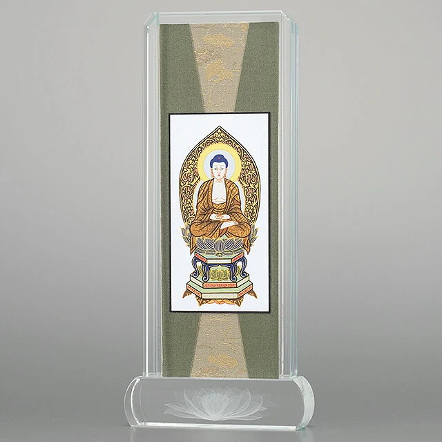 クリスタル掛軸 釈迦如来 大 27.5×11cm