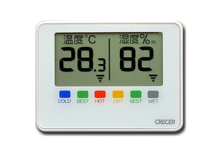 クレセル デジタル温湿度計 ホワイト CR-1500W