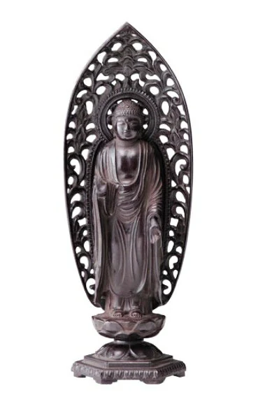 亜鉛合金／ダイカスト製 阿弥陀如来 高さ約15cm